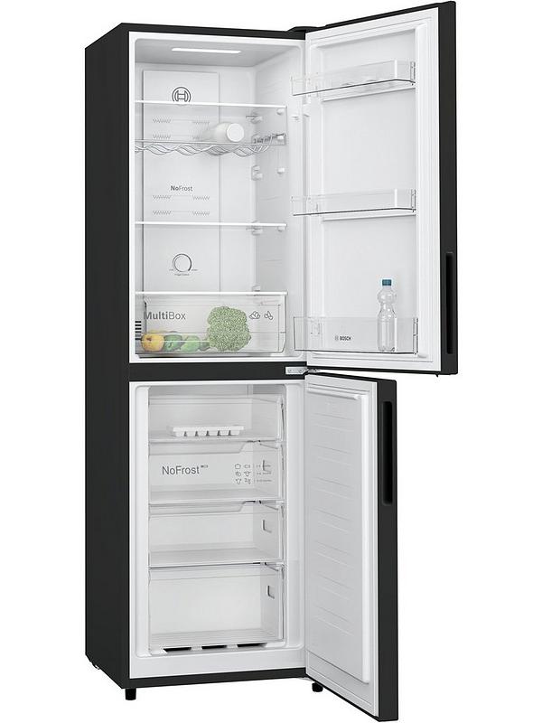 Bosch Series 2 KGN27NBEAG 50/50 Split, No Frost, 55cm Wide Fridge Freezer - Black - Image 2